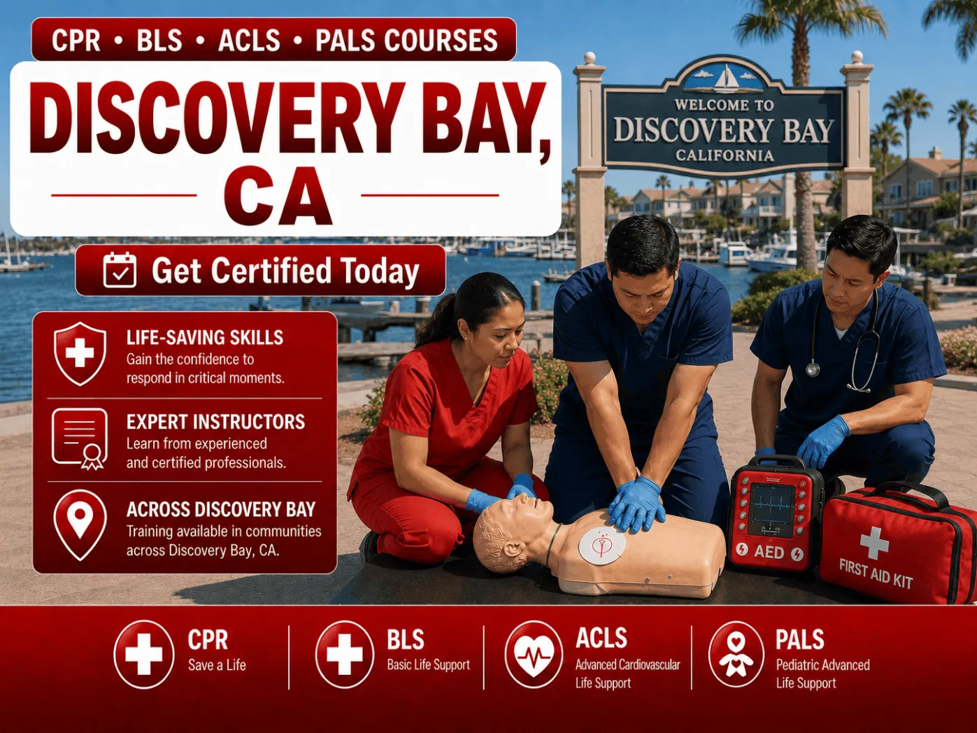 CPR, BLS, ACLS & PALS Certification Courses Near Discovery Bay, CA