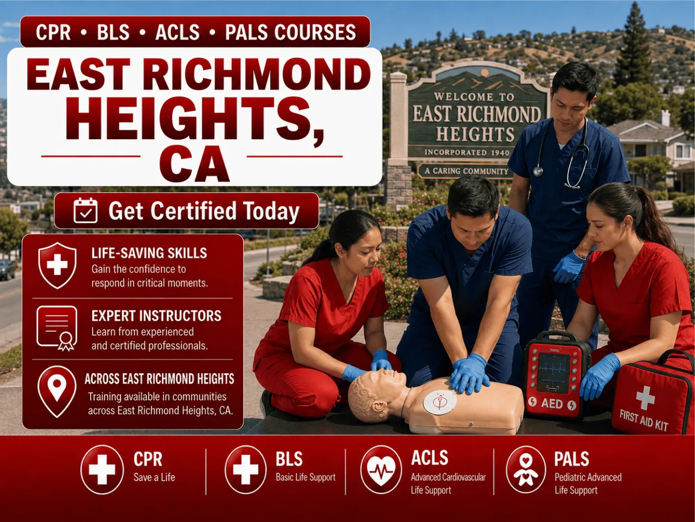 CPR, BLS, ACLS & PALS Certification Courses Near East Richmond Heights, CA