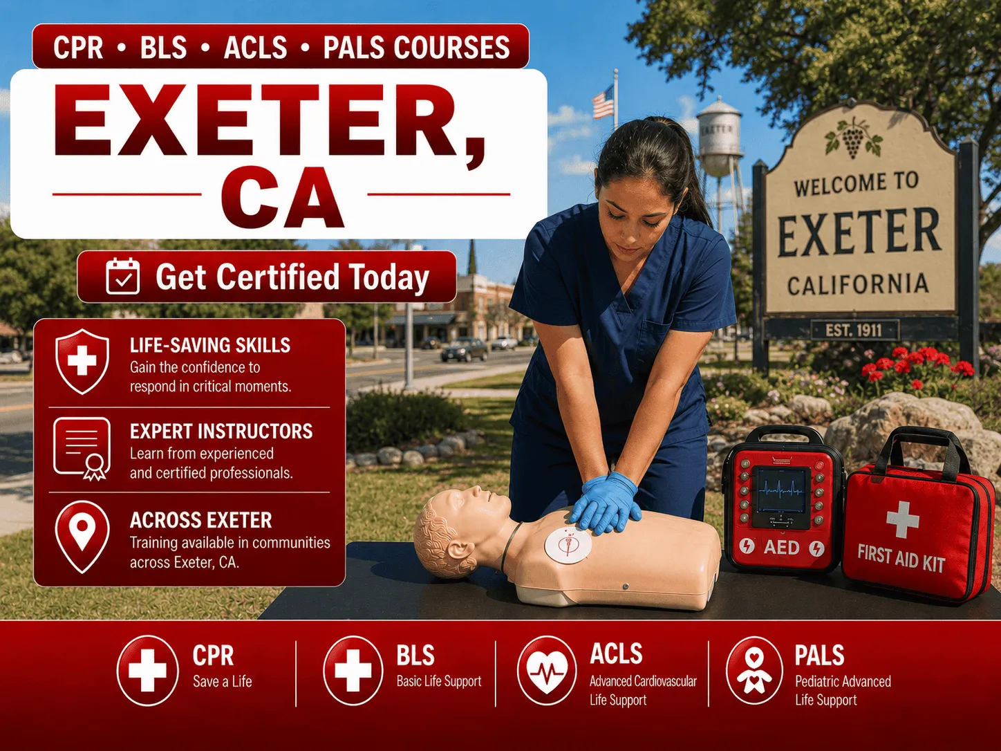 CPR, BLS, ACLS & PALS Certification Courses Near Exeter, CA