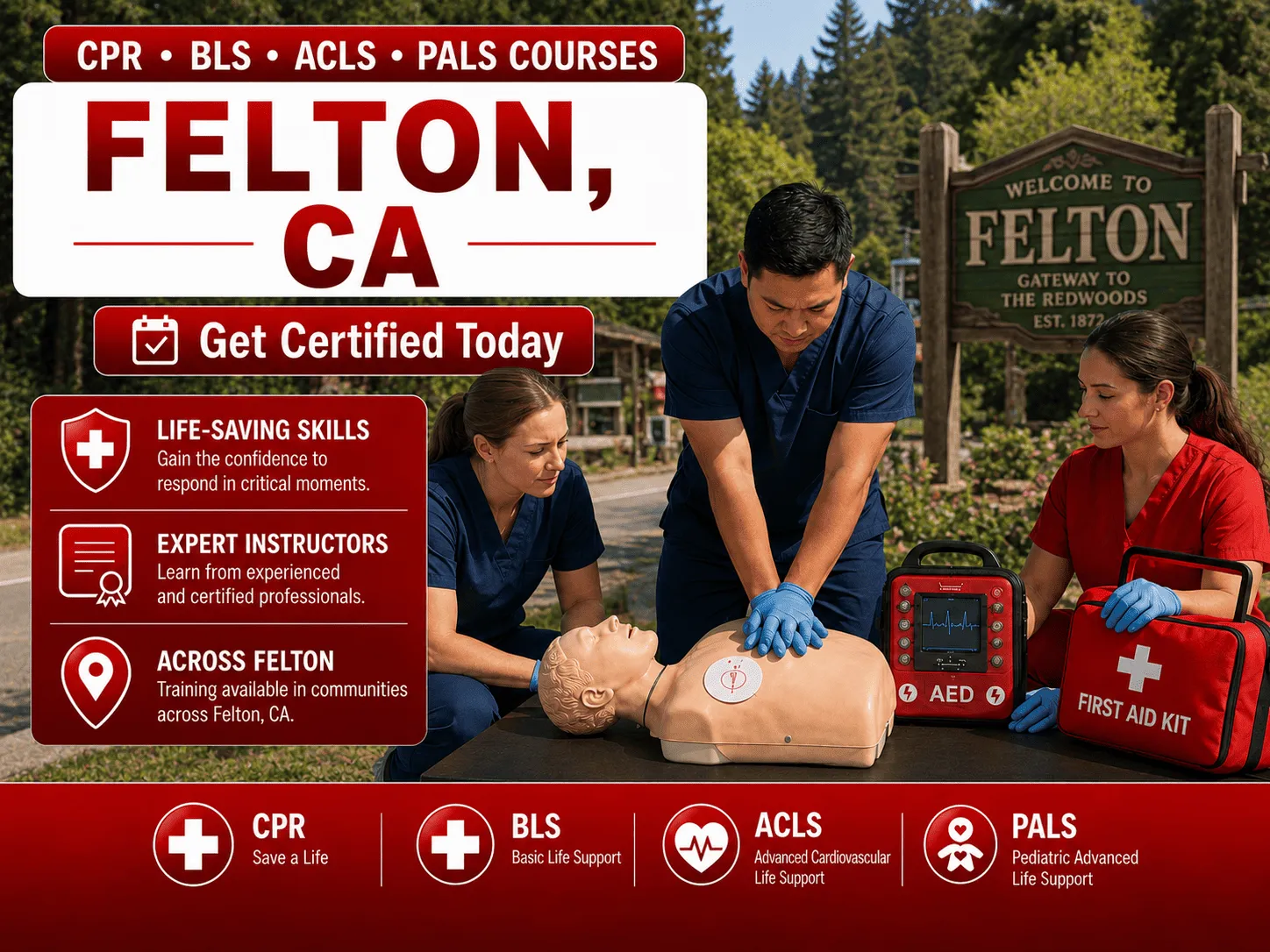 cpr bls certification courses in felton ca