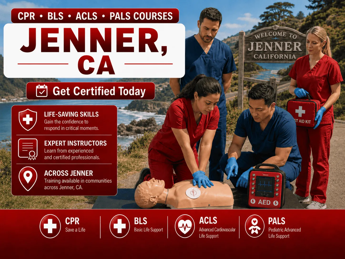 cpr bls certification courses in jenner ca