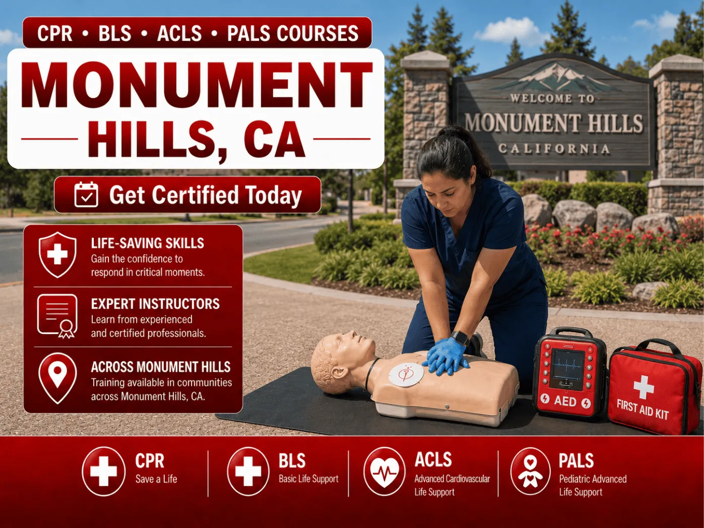 cpr bls certification courses in monument hills ca