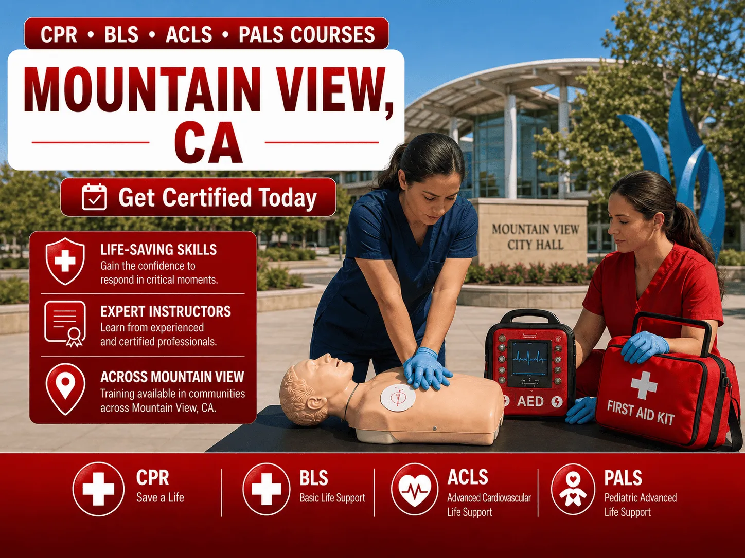 CPR, BLS, ACLS & PALS Certification Courses Near Mountain View, CA