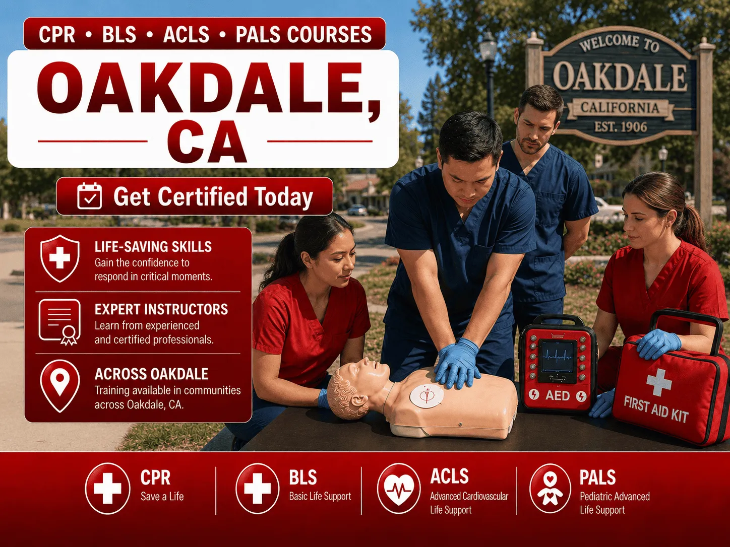 cpr bls certification courses in oakdale ca