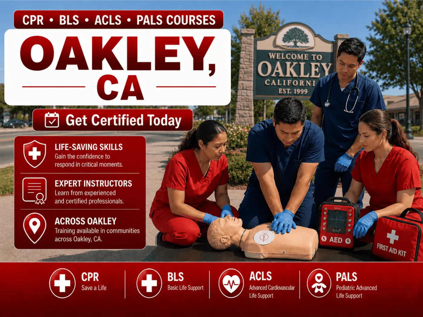 cpr bls certification courses in oakley ca