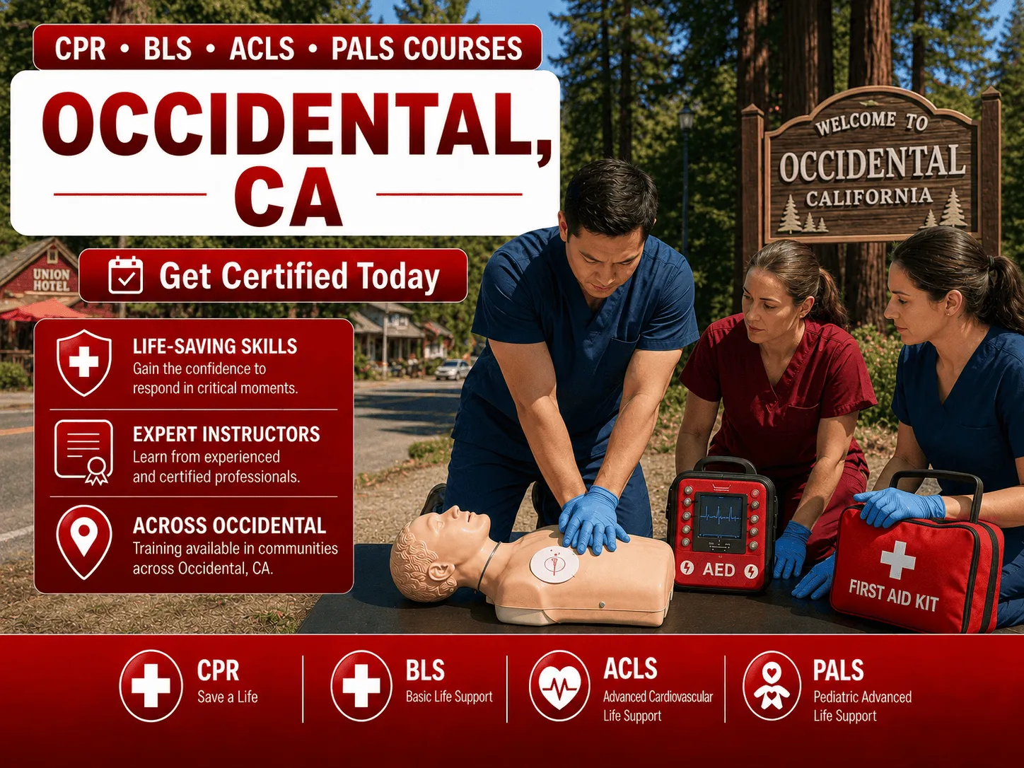 cpr bls certification courses in occidental ca