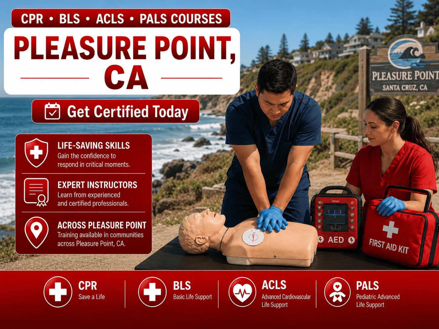 cpr bls certification courses in pleasure point ca