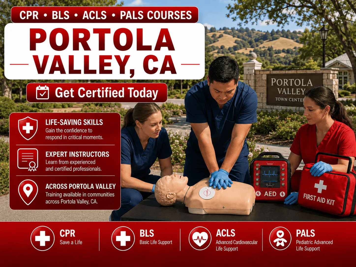cpr bls certification courses in portola valley ca