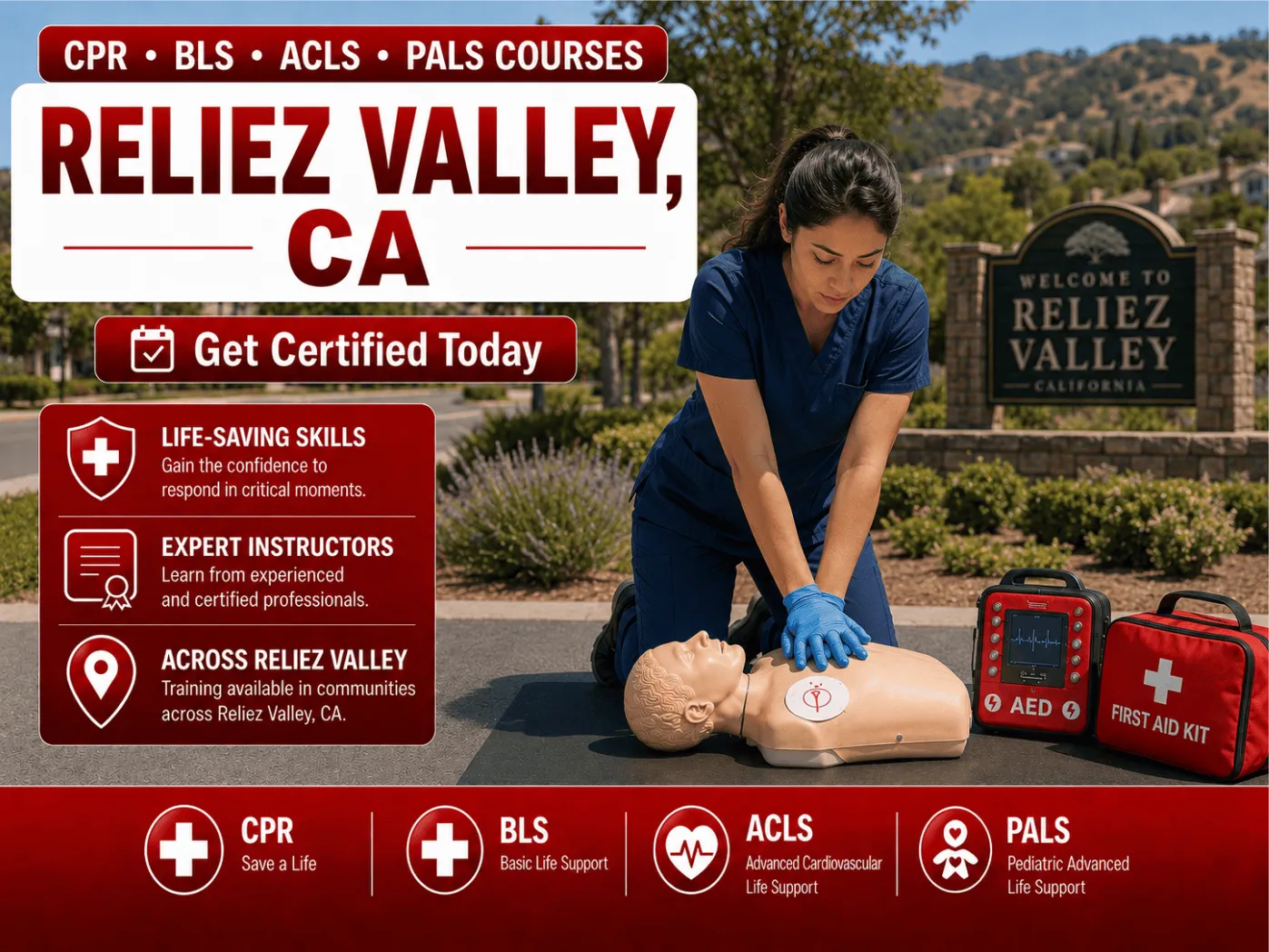 cpr bls certification courses in reliez valley ca