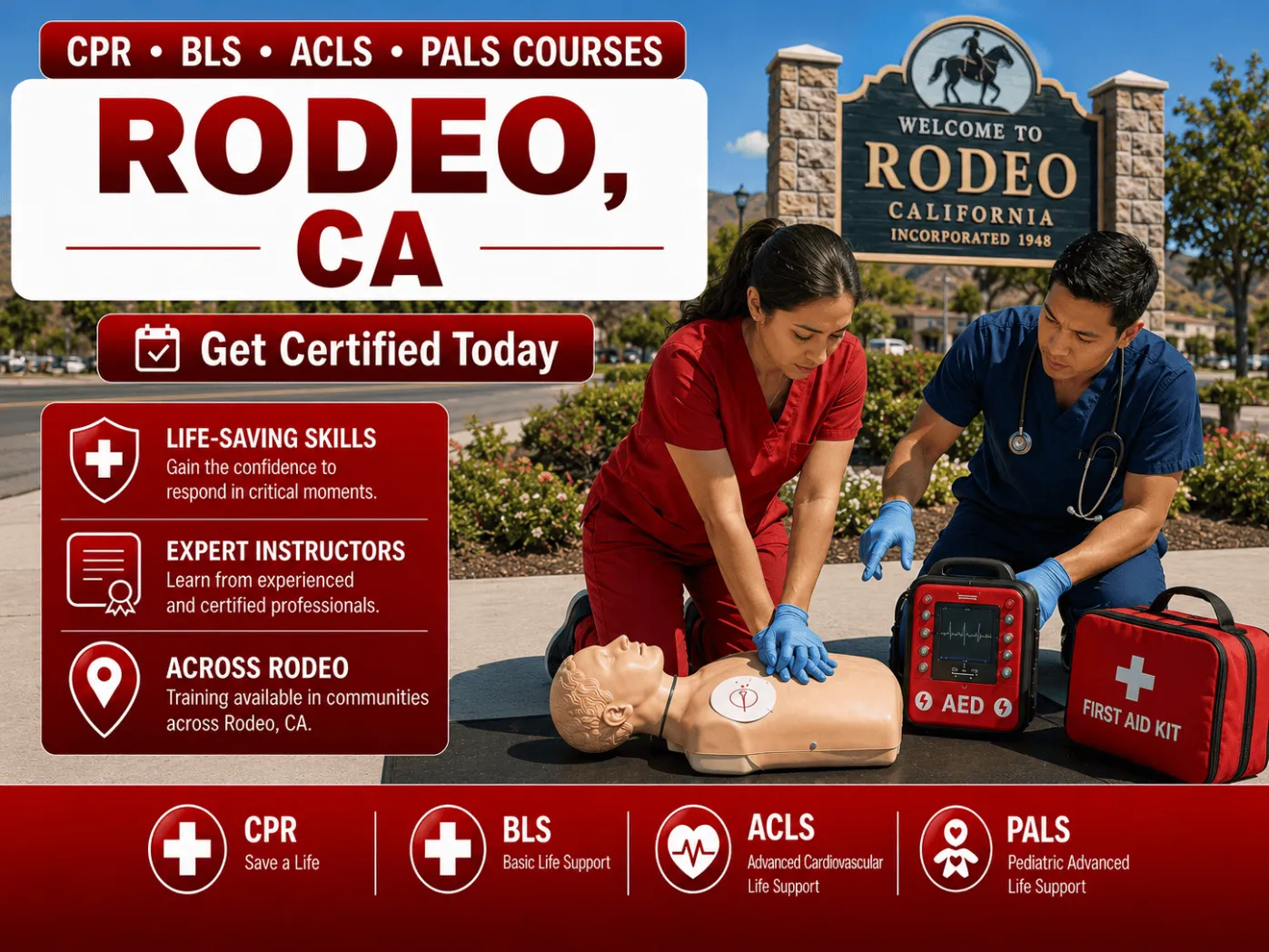 cpr bls certification courses in rodeo ca