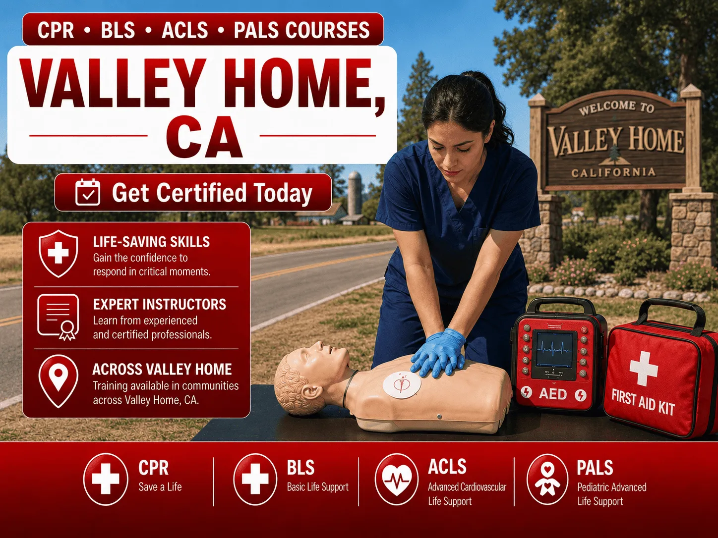 cpr bls certification courses in valley home ca
