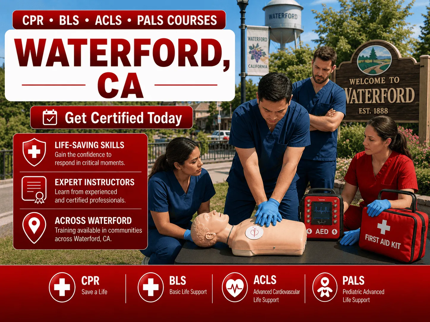 CPR, BLS, ACLS & PALS Certification Courses Near Waterford, CA