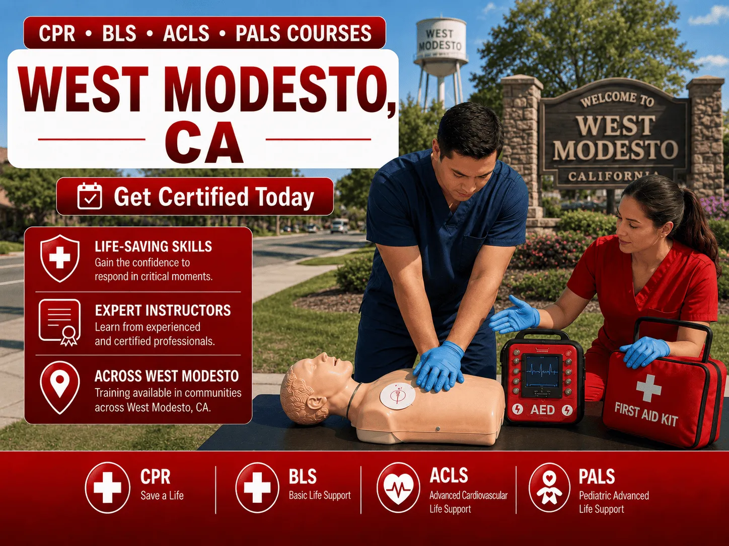 cpr bls certification courses in west modesto ca