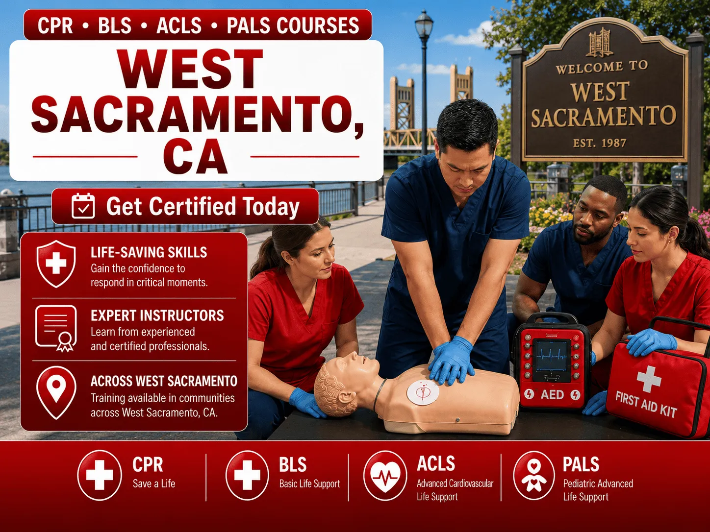 CPR, BLS, ACLS & PALS Certification Courses Near West Sacramento, CA