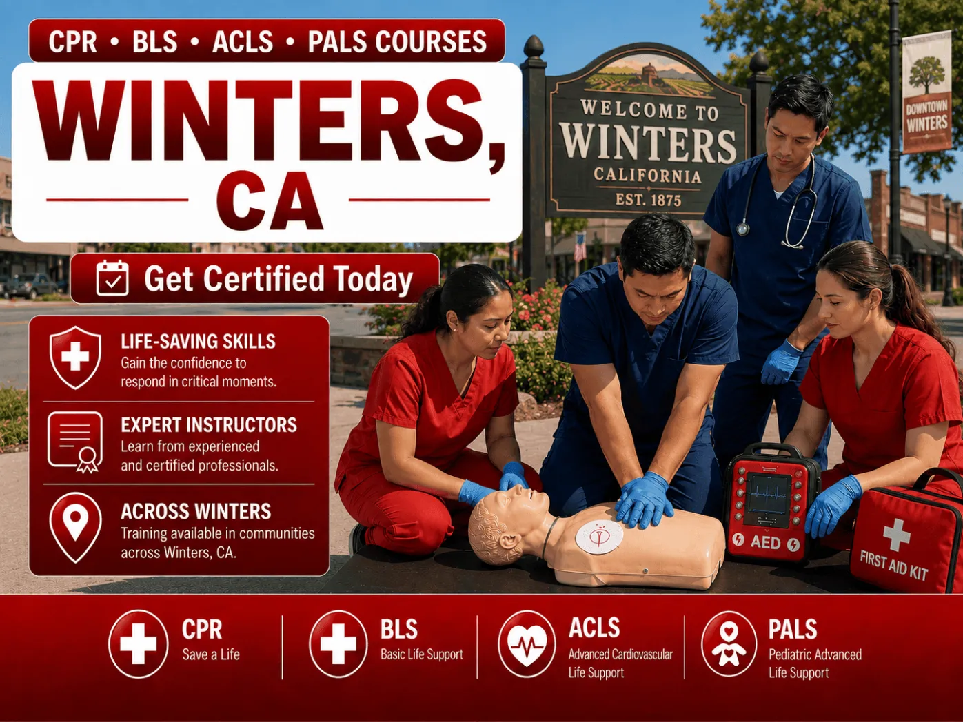 CPR, BLS, ACLS & PALS Certification Courses Near Winters, CA