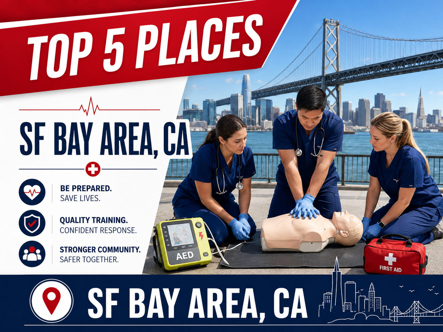 Top 5 Places To Find American Heart Association BLS, ACLS, PALS, CPR, and First-aid Certification Courses in San Francisco Bay Area, CA